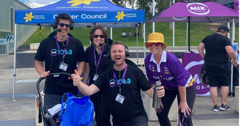 Wilk and the team fundraising