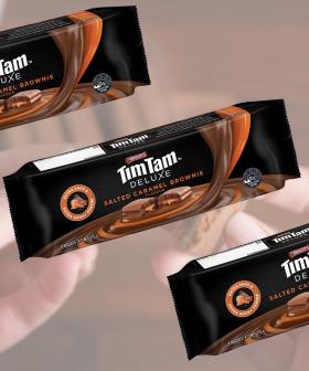 Arnott's Have Just Released An All-New Deluxe Salted Caramel Brownie Flavoured TimTam!