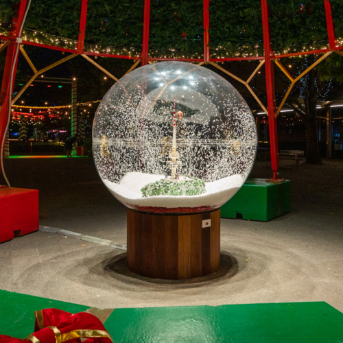 A Giant Canberra snow globe has been unveiled in Civic